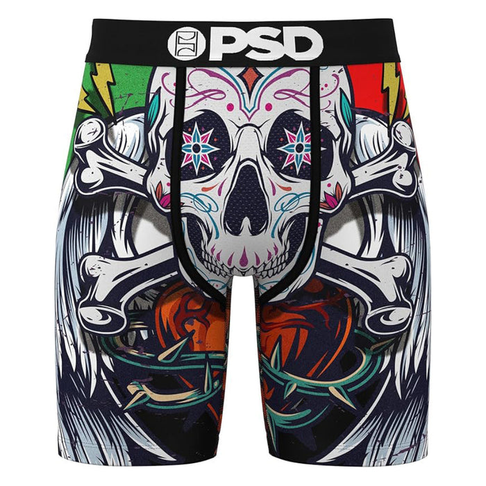 PSD Men's Multicolor Skull Burst Boxer Briefs Small Underwear - 125180084-MUL-S