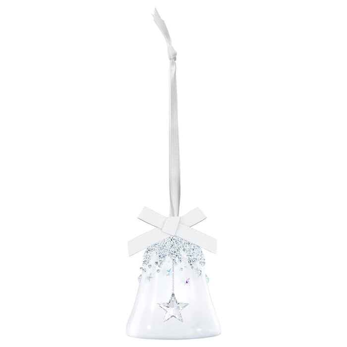 Swarovski Unisex Clear Crystals Small Bell & Star Holiday Ornament for Home Decor - 5545500