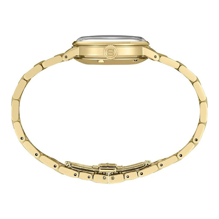 Seiko Women's Gold-Tone Dial Gold Stainless Steel Band Analog Automatic Watch - SRE018