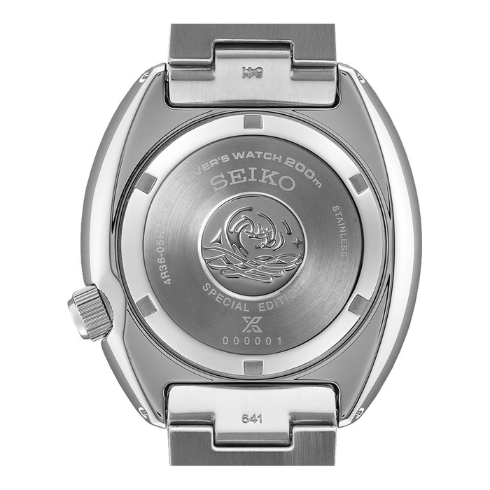 SEIKO Men's Black Dial Silver Stainless Steel Band Prospex Solar Sumo GMT Quartz Watch - SRPJ35