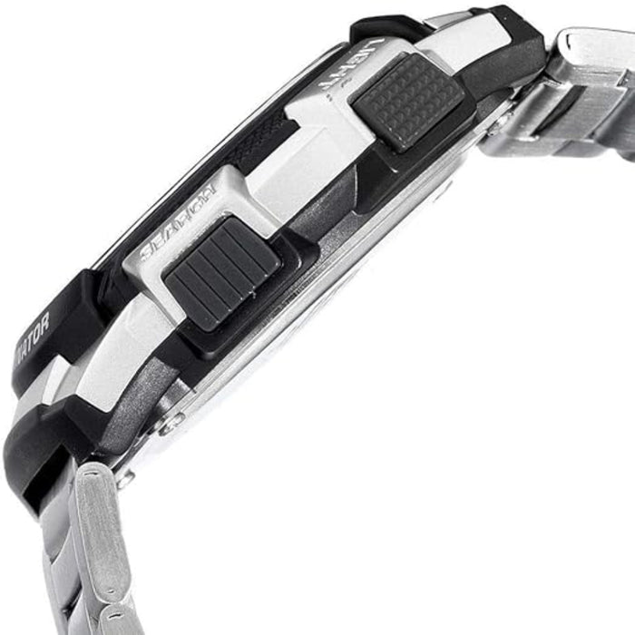 Casio Men's Gray dial Silver band Digital Quart Watch - 5E-APFF-5LZ7