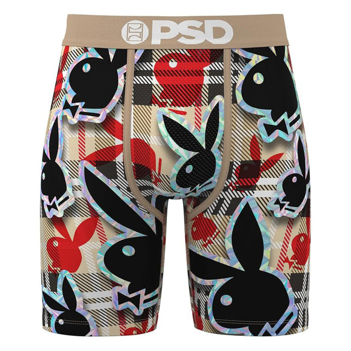 PSD Men's Multicolor Playboy Checkmate Boxer Briefs Extra Large Underwear - 325180009-MUL-XL