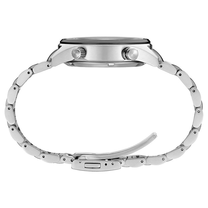 SEIKO Men's Black and Brown Dial Two-Tone Stainless Steel Band Prospex Speedtimer Chronograph Solar Quartz Watch - SFJ005