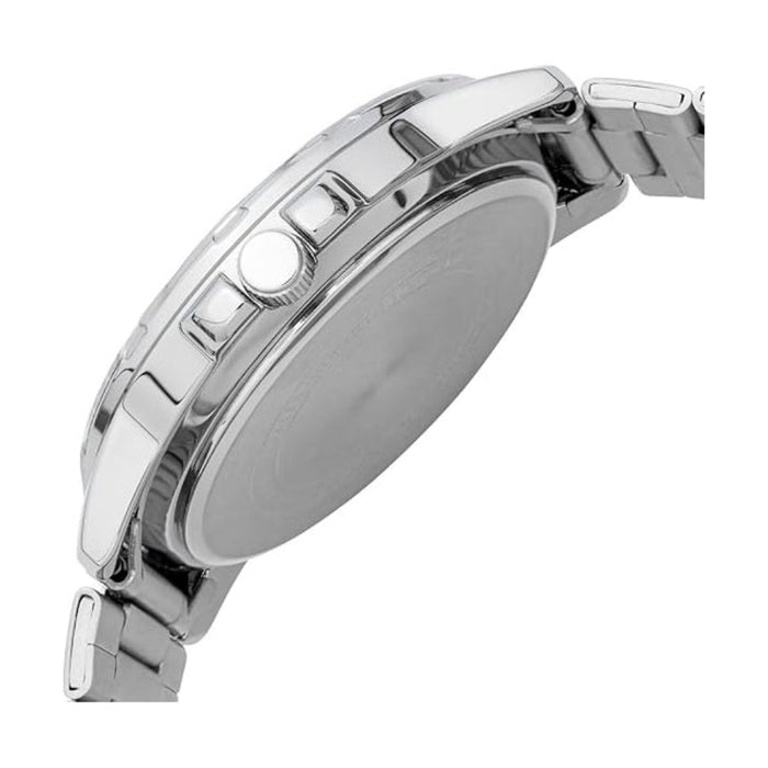 Casio Men's Blue Dial Silver Stainless Steel Band Analog Japanese Quartz Watch - MTP-VD01D-2EVUDF