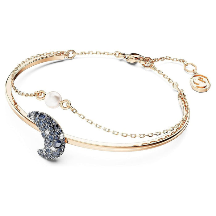 Swarovski Women's Moon Multicolored Rose Gold-Tone Finished Sublima Bangle Bracelet - 5671586