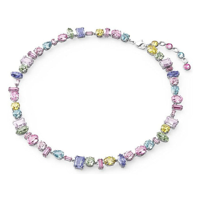 Swarovski Women's Multicolored Mixed Cuts Rhodium Finish Gema Necklace - 5656397