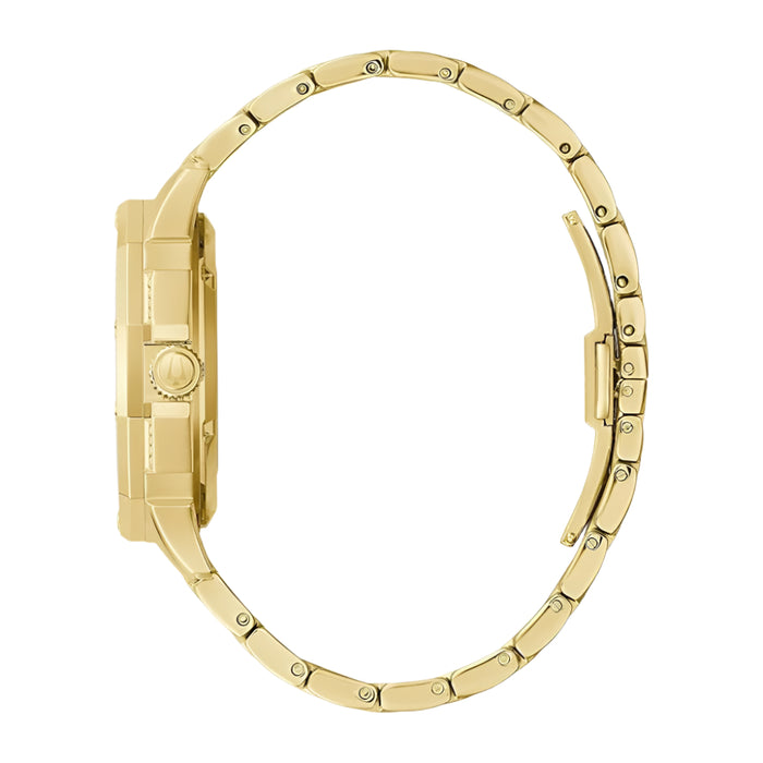 Bulova Men's Gold Dial Gold Stainless Steel Band Analog Automatic Watch - 98A292