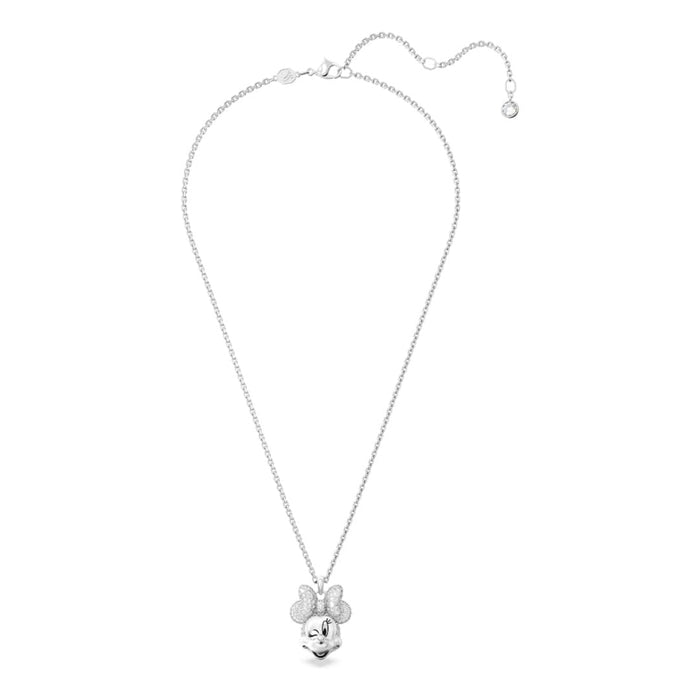 Swarovski Women's White Rhodium Finished Disney Minnie Mouse pendant Necklace - 5667612