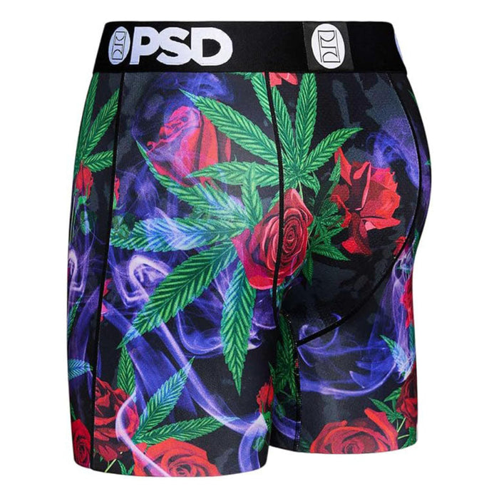 PSD Men's Black Rose Buds Mid Length Boxer Briefs Extra Large Underwear - 123180130-BLK-XL