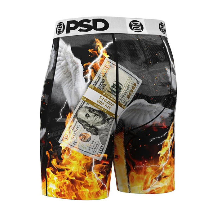 PSD Men's Multicolor Fly Money Boxer Briefs Large Underwear - 424180048-MUL-L