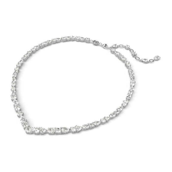 Swarovski Women's Clear Mixed-Cut Stones In A Rhodium Finished Setting Mesmera Necklace - 5665242