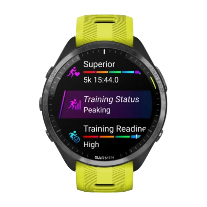 Garmin Unisex Colorful Amoled Display Training Metrics Recovery Insights Amp Yellow Black Forerunner 965 Running Smartwatch - 010-02809-02