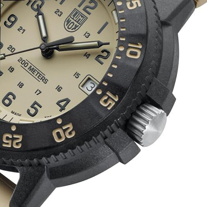 Luminox Men's Beige Dial Beige Rubber Band Analog Quartz Military Watch - XS.3010.EVO.S