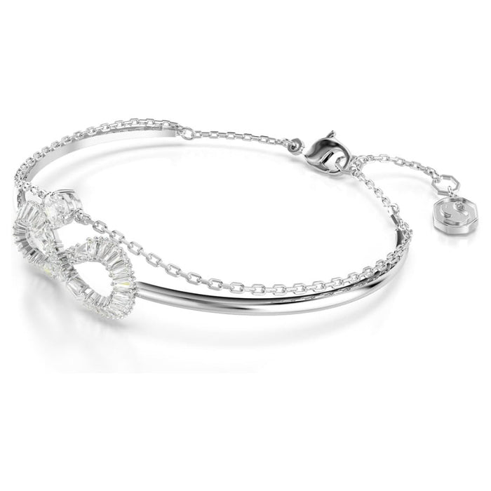 Swarovski Women's Infinity Symbol Motif with Clear Crystals in a Rhodium-Finished Setting Hyperbola Bangle Bracelet - 5684049