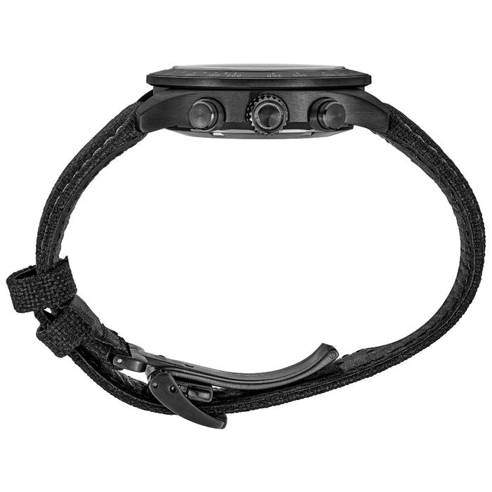 Seiko Prospex Speedtimer Men's Gray Dial Black Combination Nylon/Leather Strap Solar Chronograph Watch - SSC923