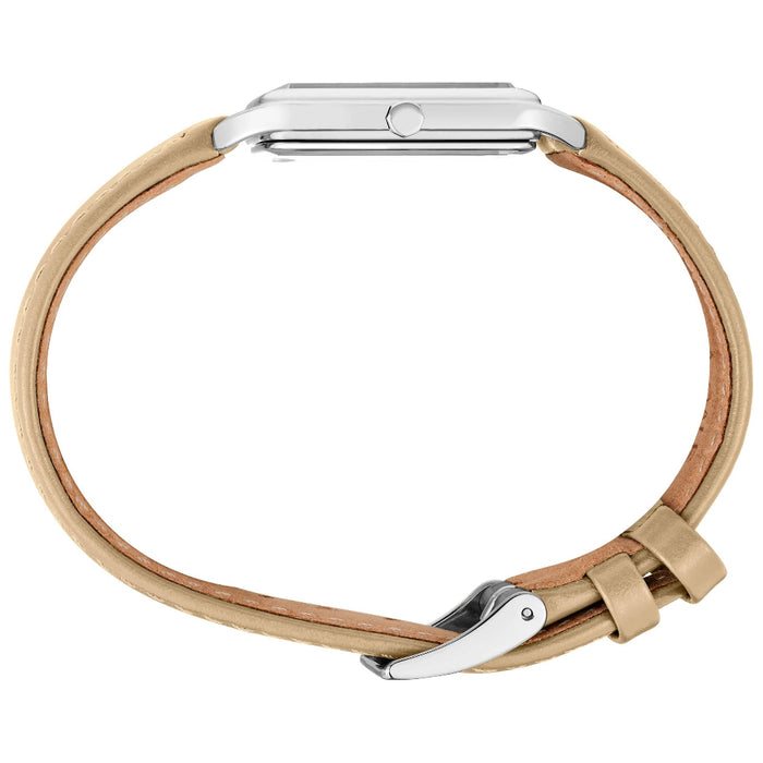 Seiko Essentials Collection Women's Pink Dial Beige Leather Strap Quartz Watch - SWR089