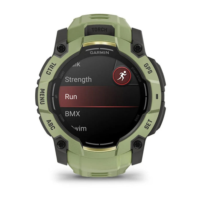 Garmin Unisex Fern Green With Fern Green Band 50 MM AMOLED Display Built-in Flashlight Alpine Rush Collection Limited Edition Color Instinct® 3 Rugged Outdoor GPS Smartwatch - 010-03020-02