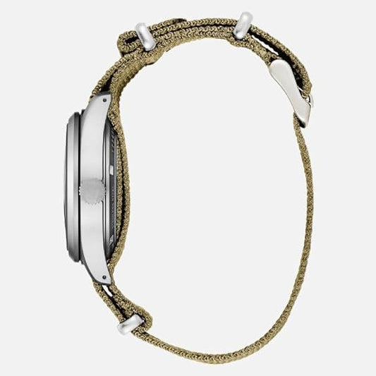 Seiko Men's Beige Dial Fabric Band Mechanical Watch - SRPJ83