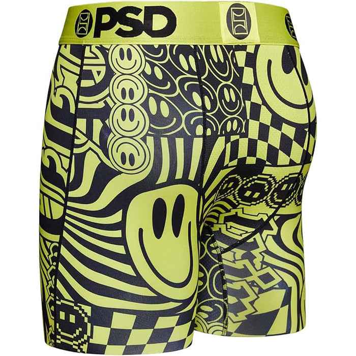 PSD Men's Yellow Neon Smiles Boxer Briefs Underwear - 123180096-YEL