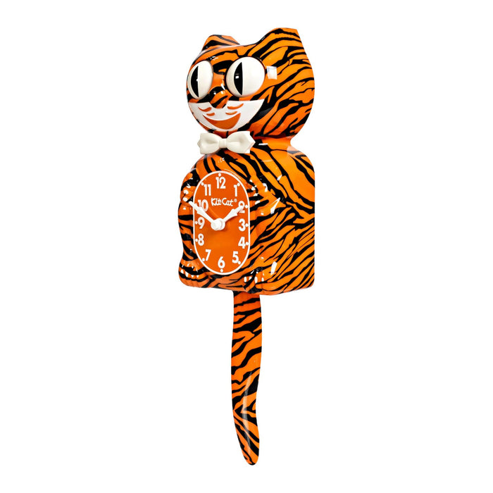 Kit Cat Klock Bengal Tiger Kid Orange With Black Stripes Battery Operated Wall Clock - EP-1