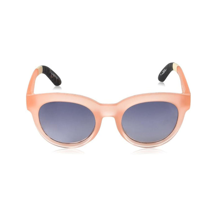 TOMS Women's Matte-Shiny Peach Crystal Fade Frame Blue Gradient Lens Florentin Round Sunglasses - 10020976