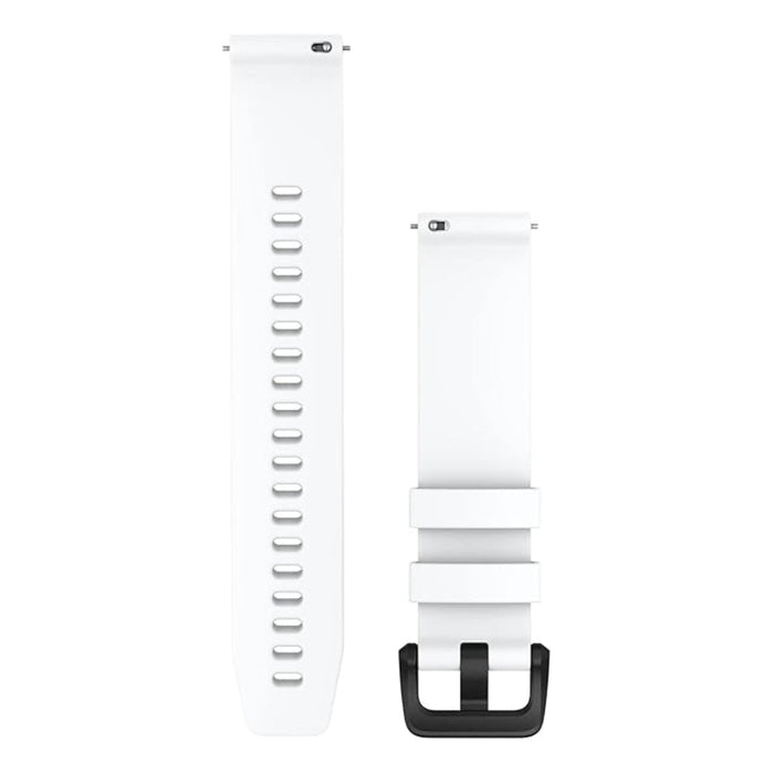 Garmin Unisex White With Black Hardware Silicone 20MM Quick Release Watch Band - 010-13076-02