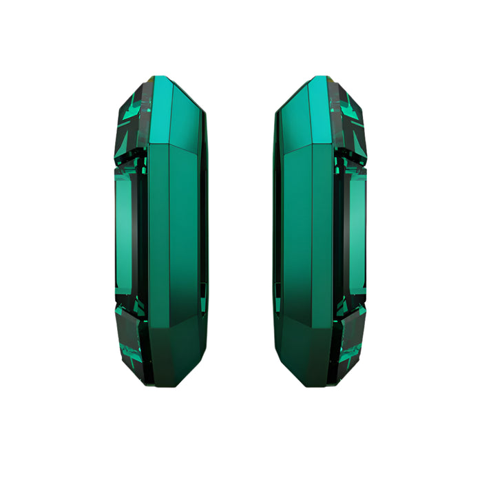 Swarovski Women's Green Octagon-Shaped Crystals Lucent Small Hoop Earrings - 5680786