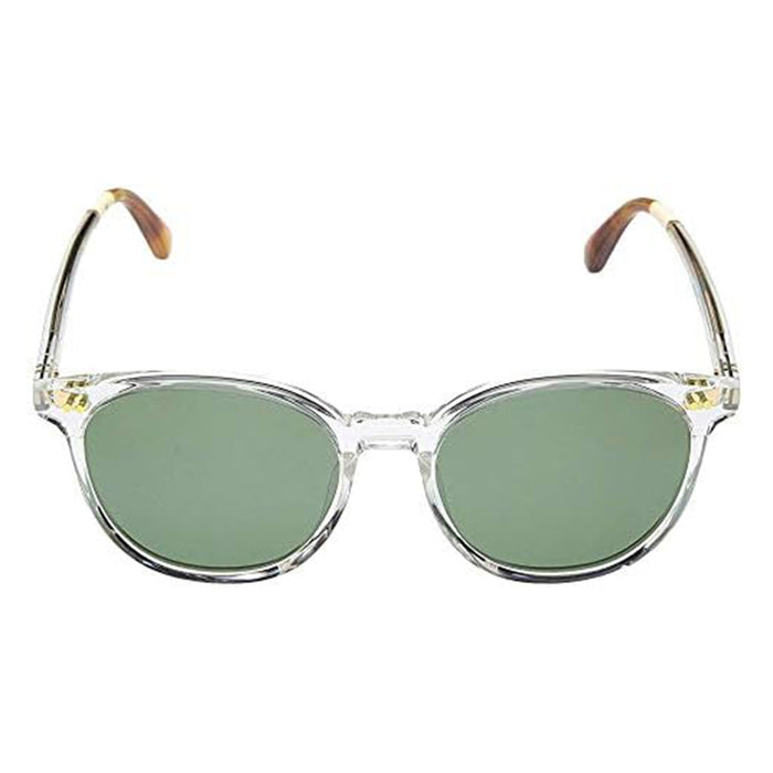 TOMS Unisex Vintage Crystal Frame Zeiss Green Grey Lens Polarized Bellini Round Sunglasses - 10013122
