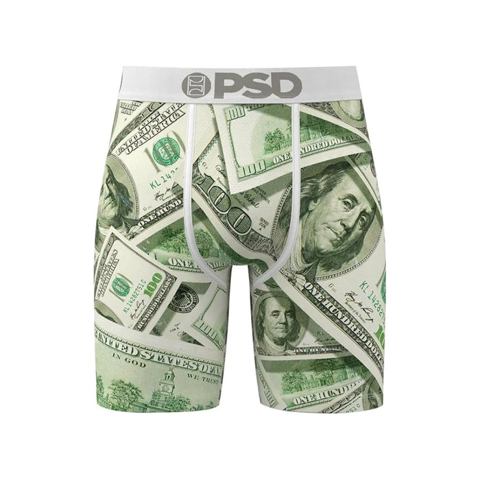 PSD Men's Multicolor Money Print Boxer Brief Medium Underwear - 424180051-MUL-M