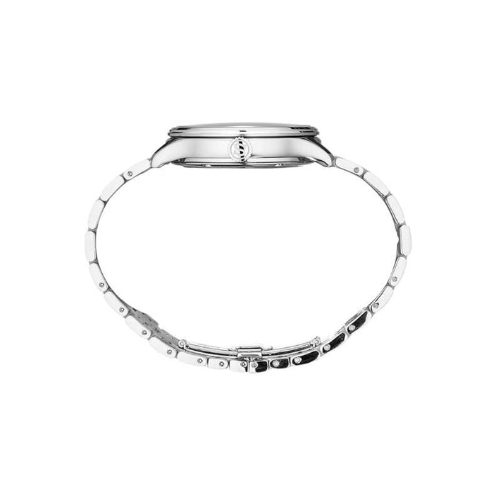 Seiko Men's Green Dial Silver Stainless Steel Band Analog Automatic Watch - SRPE15