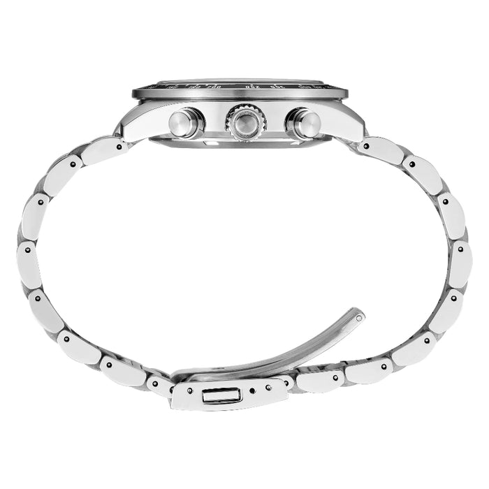 SEIKO Men's Blue Dial Silver-Tone Stainless Steel Band Chronograph Quartz Watch - SSC931