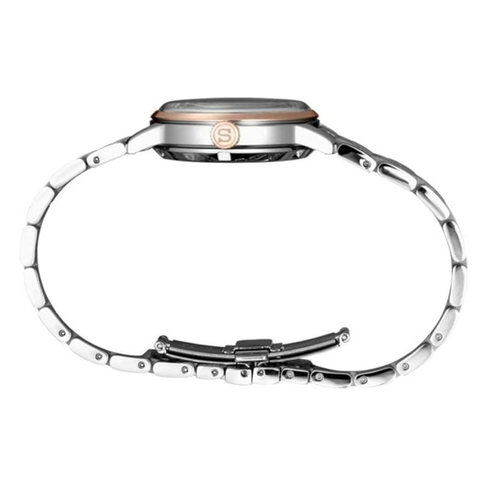 Seiko women's Pink Dial Rose-gold Two-tone Stainless Steel Band Automatic Watch - SRPF54