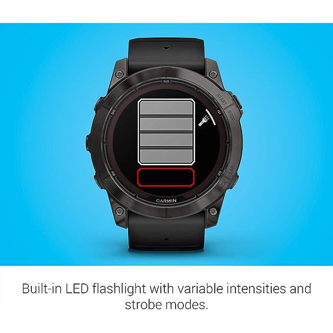 Garmin fenix 7X Pro Sapphire Solar Built-in Flashlight Solar Charging Capability Black Multisport GPS Smartwatch - 010-02778-10