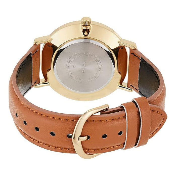 Casio Men's Burgundy Dial Brown Leather Band Analog Japanese Quartz Watch - MTP-VT01GL-5BUDF