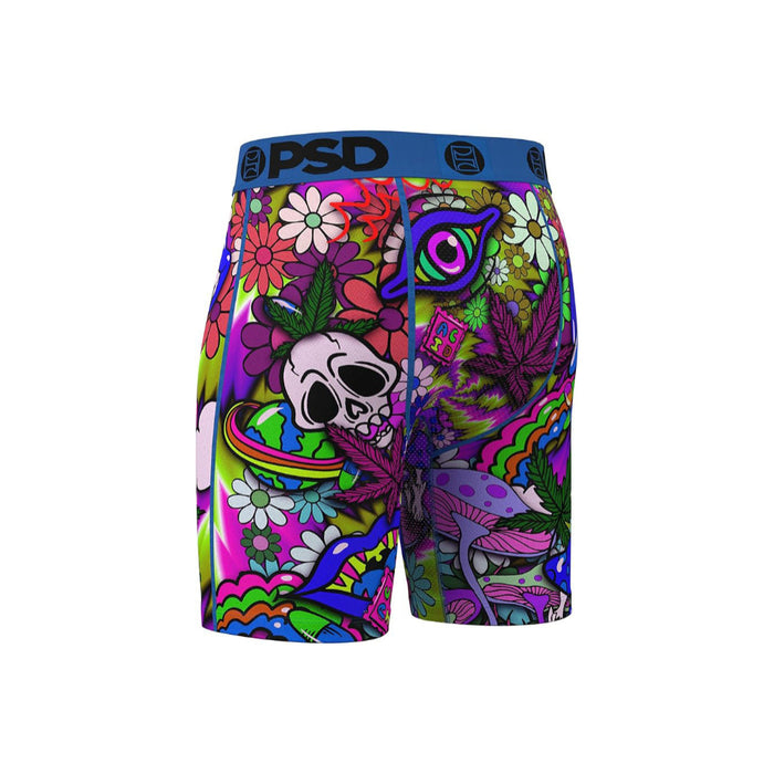 PSD Men's Multicolor Buzz Budz 7 Inch Inseam Moisture-Wicking 4-Way Stretch Boxer Briefs Large Underwear - 424180089-MUL-L
