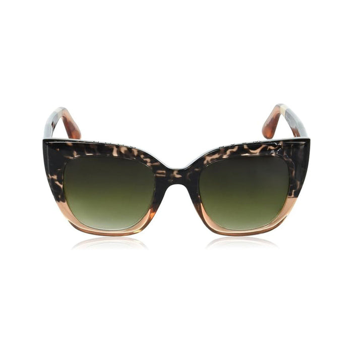 TOMS Women's Blonde Tortoise Apricot Crystal Fade Frame Olive Gradient Lens Sydney Cat Eye Sunglasses - 10020969