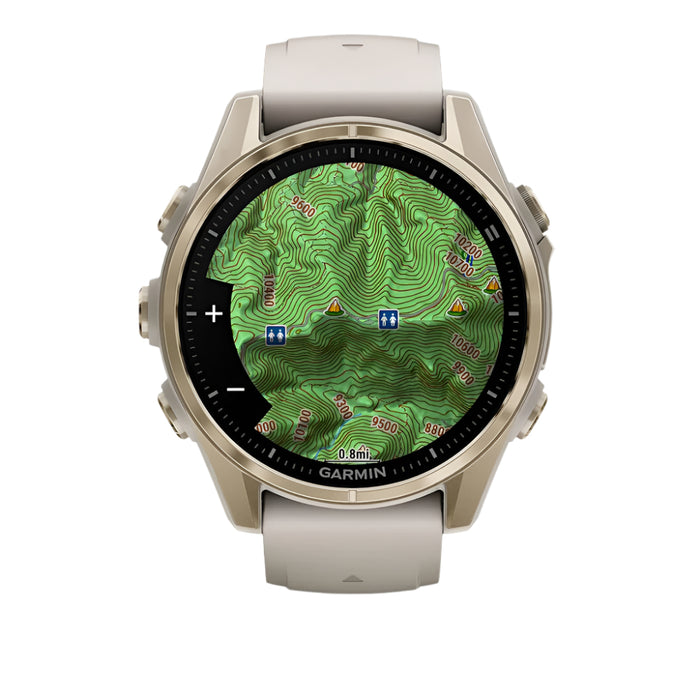 Garmin fēnix 8 Unisex Soft Gold with Dark Sandstone Band Amoled Sapphire Long-Lasting Battery Life Dive-Rated Built-in LED Flashlight 43 Millimeters Premium Multisport GPS Smartwatch - 010-02903-10