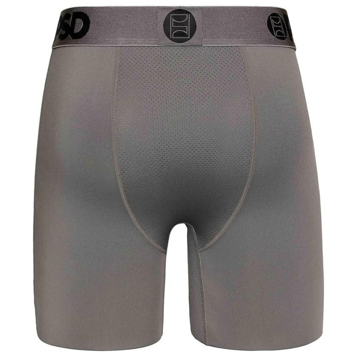 PSD Men's Gray Gun Metal Sld Boxer Briefs Underwear - 423180227-GRY