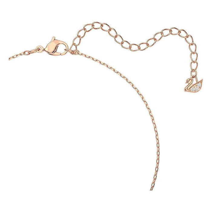 Swarovski Women's Pink/Clear Crystal Rose Gold Tone Finish Swan Pendant Necklace - 5473024