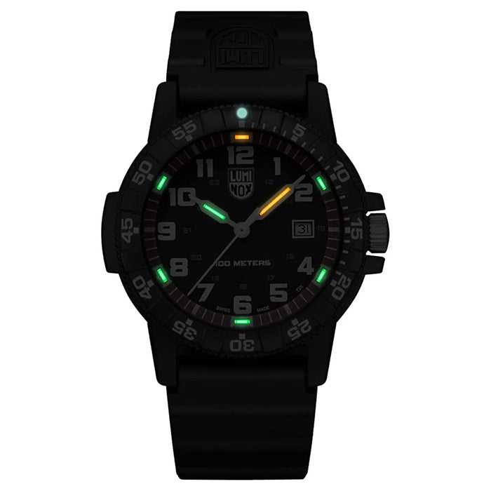 Luminox Unisex Black Dial Rubber Band SEA Turtle Giant Quartz Watch - XS.0335