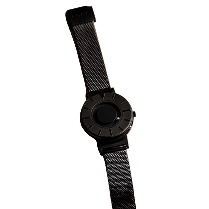 Eone Unisex Black Dial Stainless Steel Band Bradley Mesh 36mm Quartz Watch - BR-BLK-36M