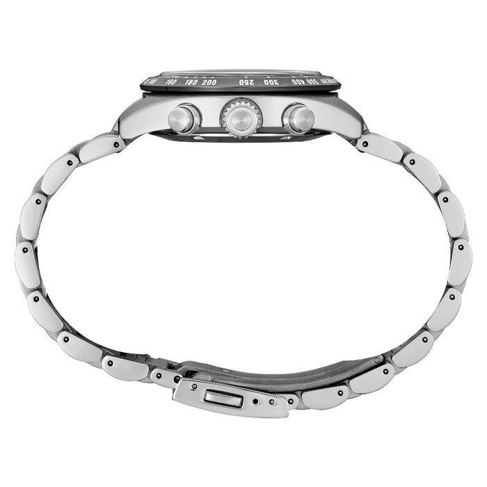 Seiko Prospex Speedtimer Men's Dark Green Dial Silver Stainless Steel Band Analog Solar Watch - SSC933