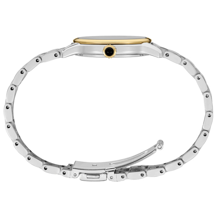 Seiko Women's Gold Dial Two-tone Stainless Steel Band Quartz Watch - SRZ550