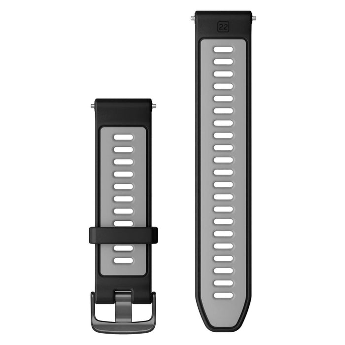Garmin Forerunner® Unisex Black/Powder Gray With Slate Hardware Silicone 22 MM QuickFit Watch Band - 010-11251-9Y