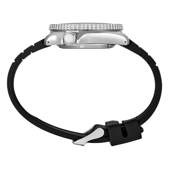 Seiko 5 Sports Men's Yellow Dial Black Silicone Band Analog Automatic Watch - SRPL87