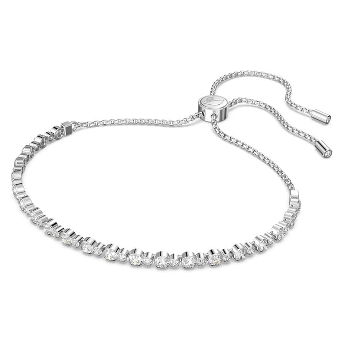 Swarovski Women's Clear Crystals Rhodium Finish Round Cut Matrix Bracelet - 5677813