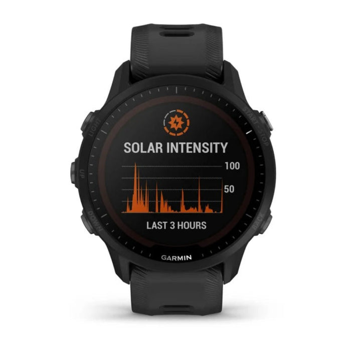 Garmin Forerunner 955 Solar Black Tailored to Triathletes Long-Lasting Battery GPS Running Smartwatch - 010-02638-00