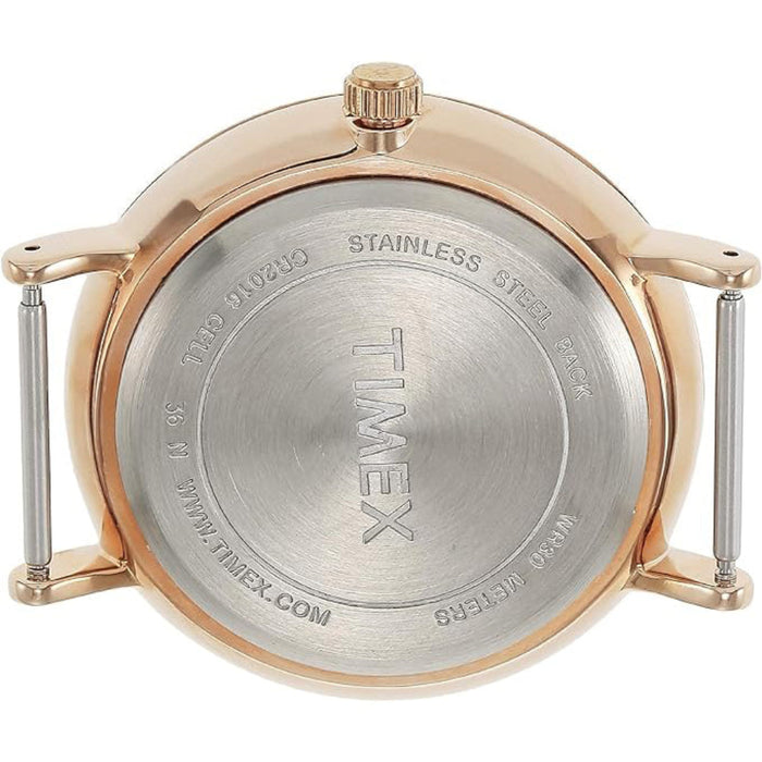 Timex Unisex White Dial Brown Leather Band Analog Fairfield Quartz Watch - TW2P91200