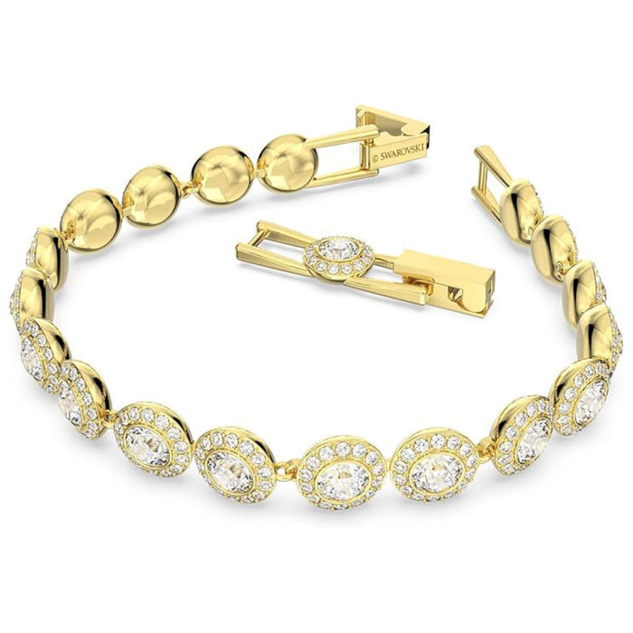 Swarovski Women's Clear Crystals with Gold Tone Finish Angelic Tennis Bracelet - 5505469