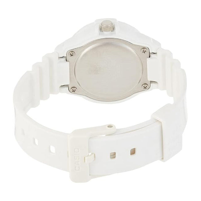 Casio Women's White Dial White Resin Band Analog Japanese Quartz Watch - LRW-200H-7BVDF